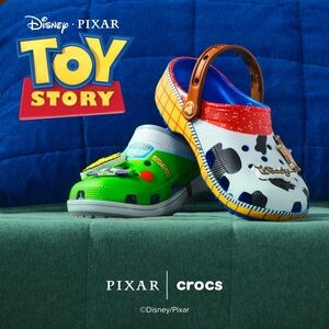Mismatched Toy Story Crocs Clogs woody and buzz